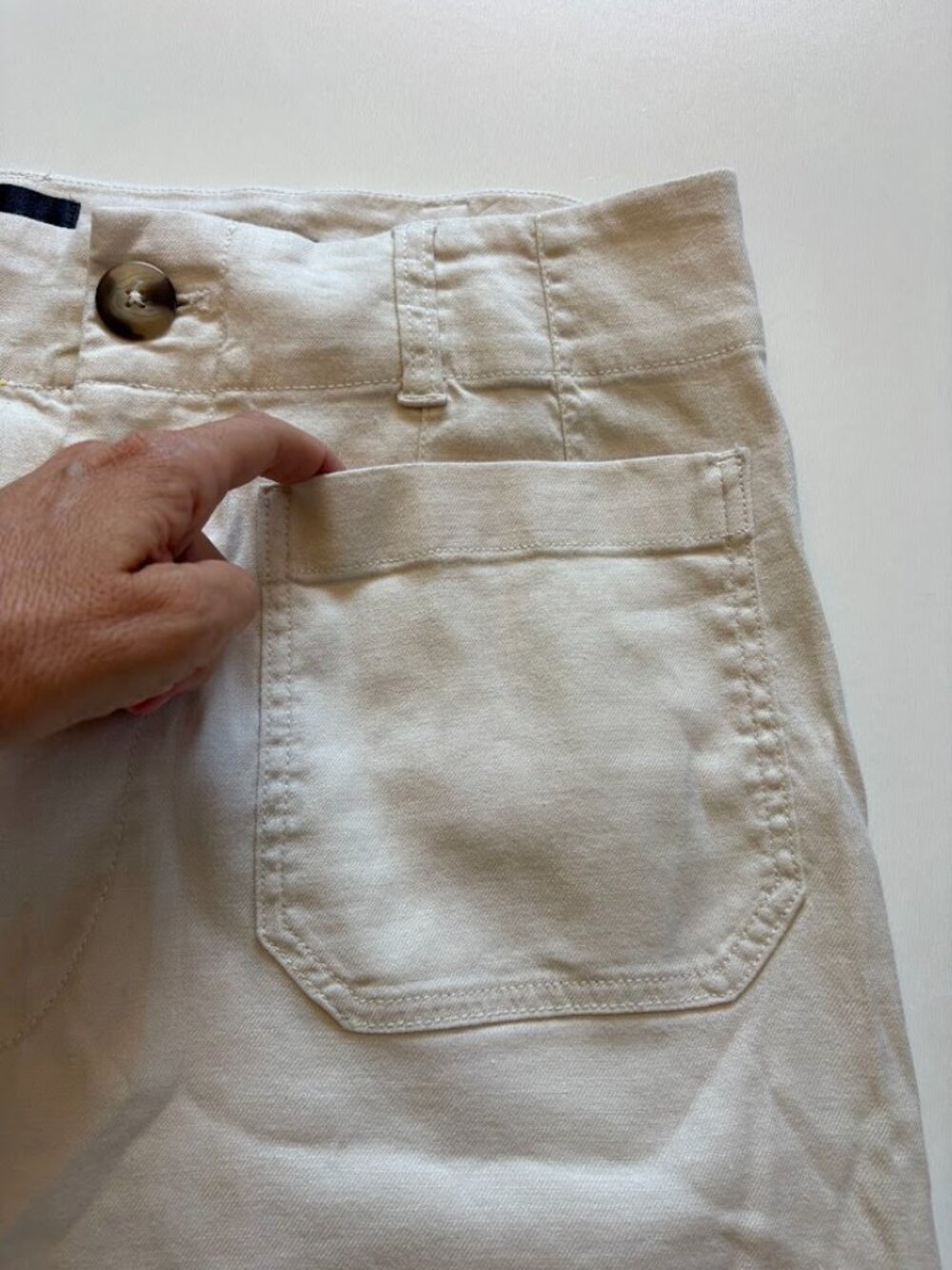 Anthropologie Maeve Colette Linen Blend Stretch High-Rise Wide Leg Pants Trouser - Picture 8 of 13